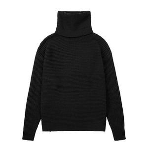 Chouyatou Women's Turtleneck  Ribbed Knit Sweater Size: S